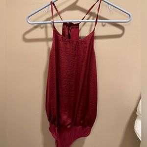 Abercrombie and Fitch red halter body suit